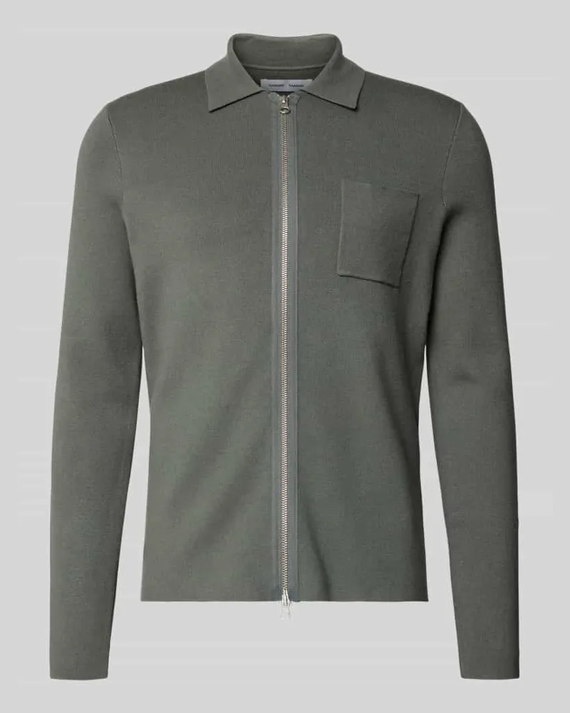 Samsøe & Samsøe Strickjacke mit Reißverschluss Modell 'GUNA Gruen