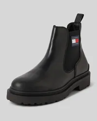 Tommy Hilfiger Chelsea Boots aus Leder mit Label-Patch Black