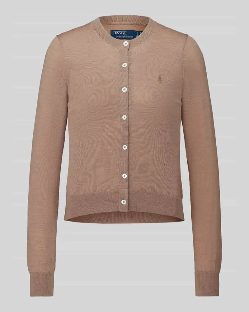 Ralph Lauren Cardigan aus Wolle mit Logo-Stitching Camel