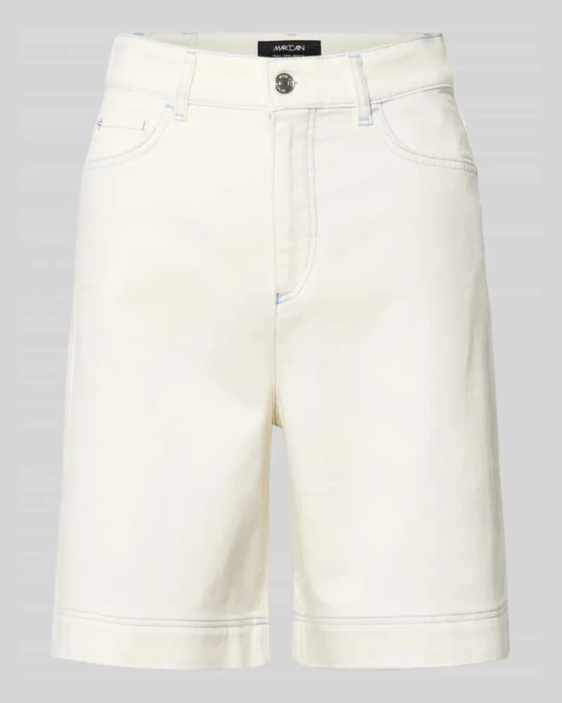 Marc Cain Jeansshorts mit Eingrifftaschen Weiss