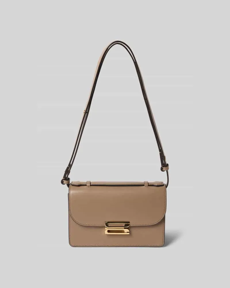 Victoria Beckham Shoulder Bag aus echtem Leder Beige