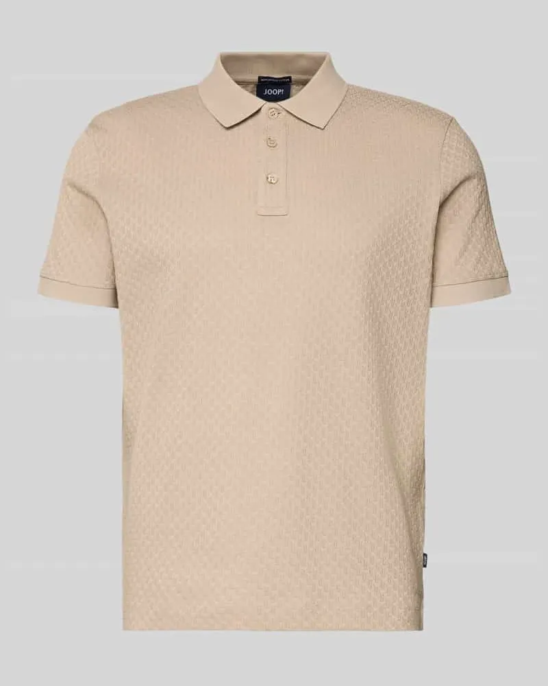 JOOP! Poloshirt mit kurzer Knopfleiste Modell 'Roni Beige