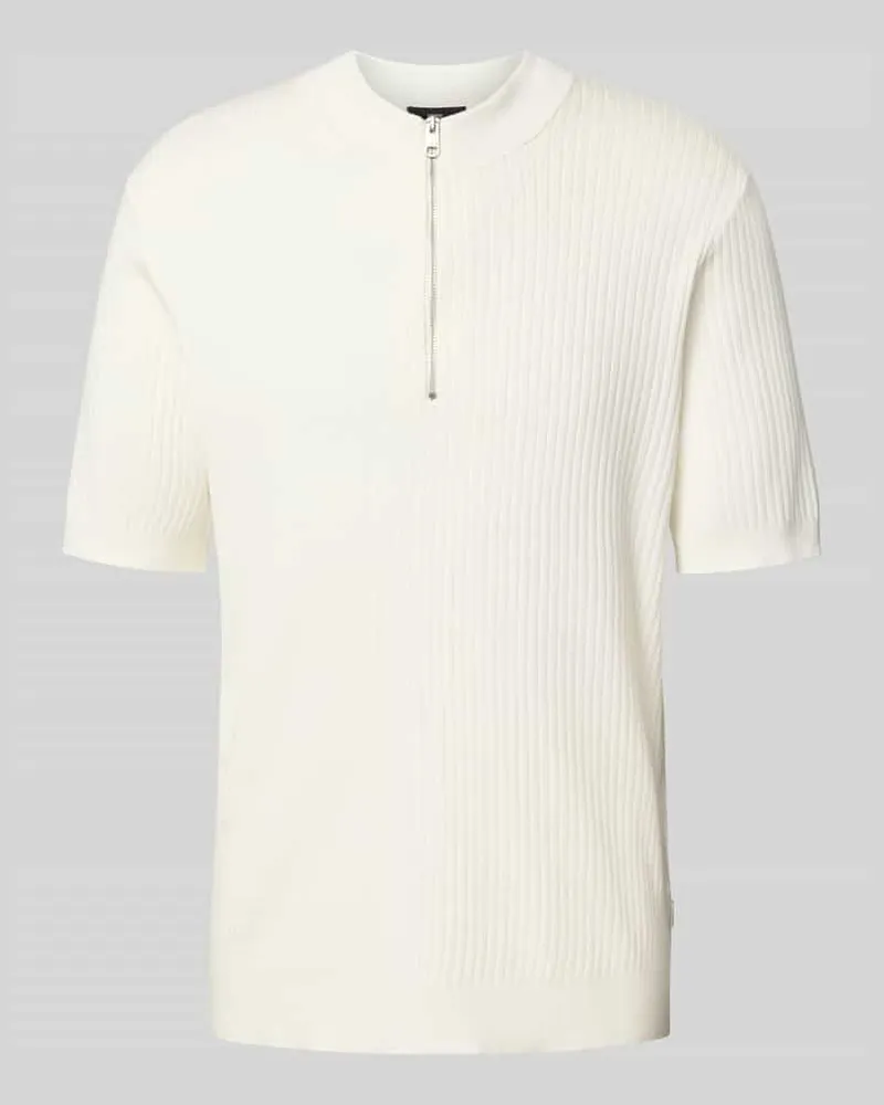 cinque Strickshirt mit Reißverschluss Modell 'Phil Weiss