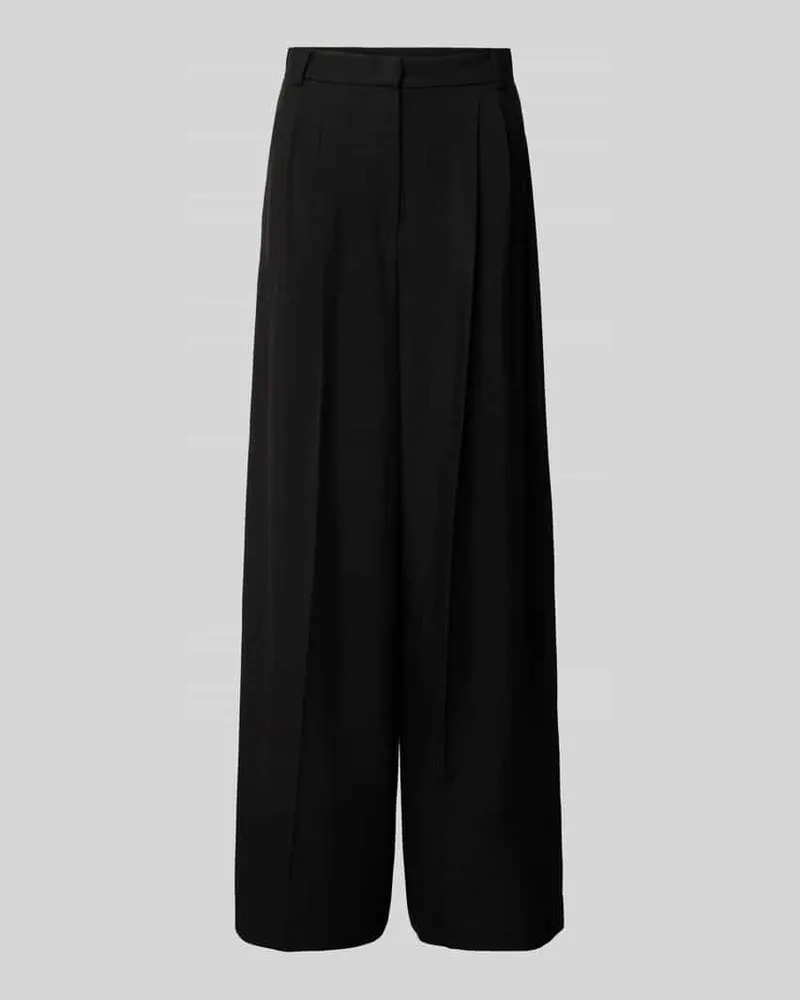 Max Mara Wide Leg Stoffhose mit Bundfalten Modell 'DILETTA Black