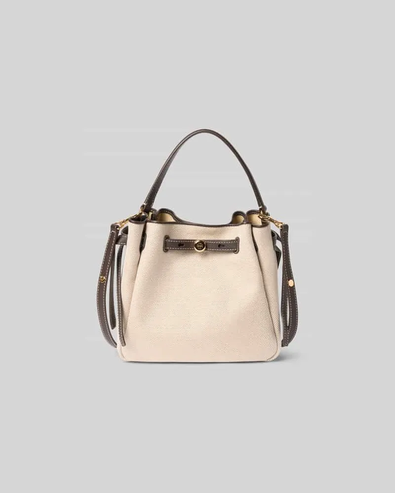 Tory Burch Bucket Bag mit Logo-Detail Modell 'Romy Beige