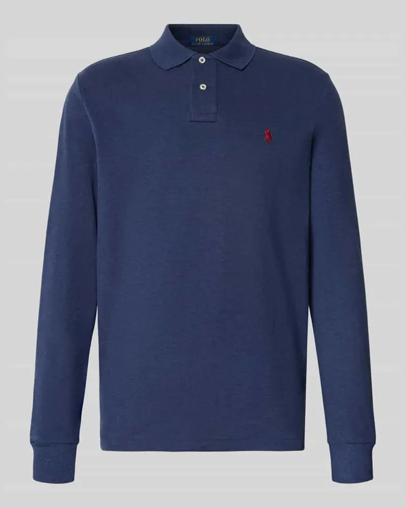Ralph Lauren Poloshirt mit kurzer Knopfleiste Dunkelblau