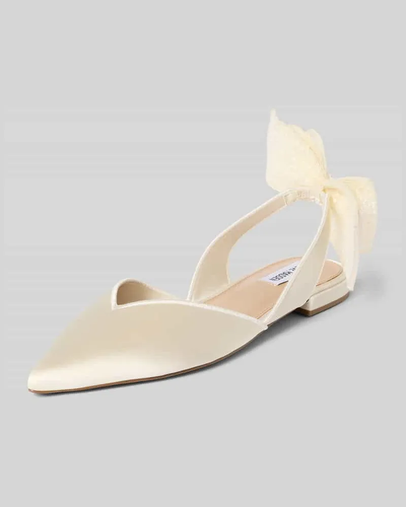 Steve Madden Pantolette mit Zierschleife Modell 'Synthia Ecru