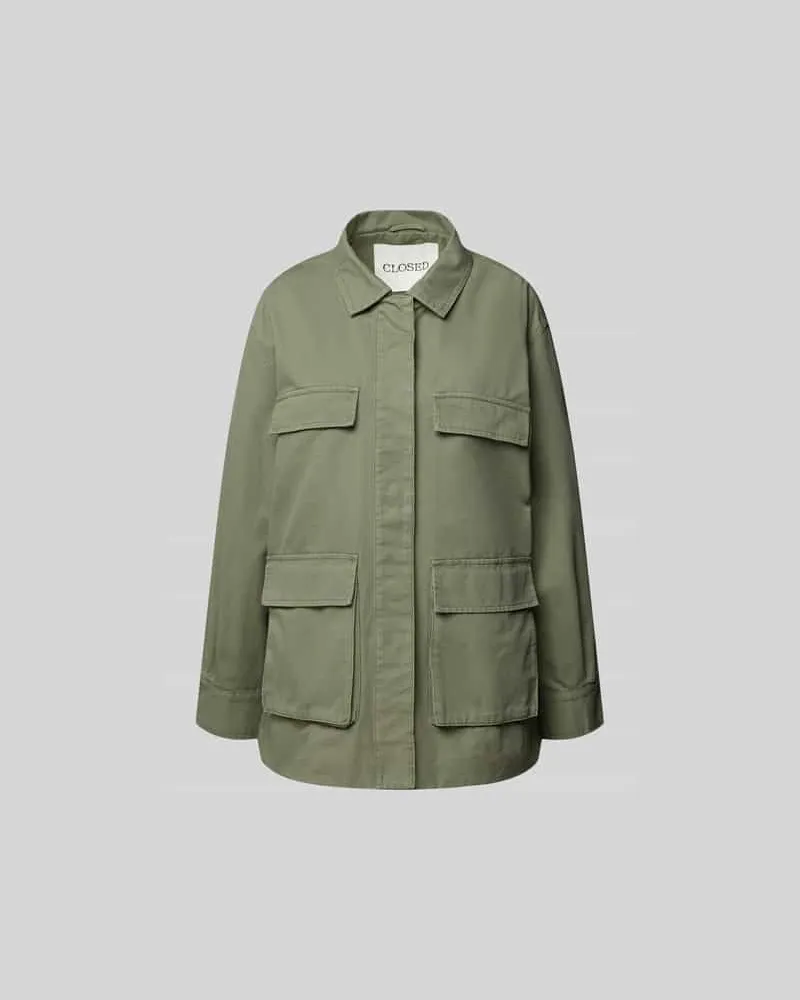 Closed Jacke aus reiner Baumwolle Gruen