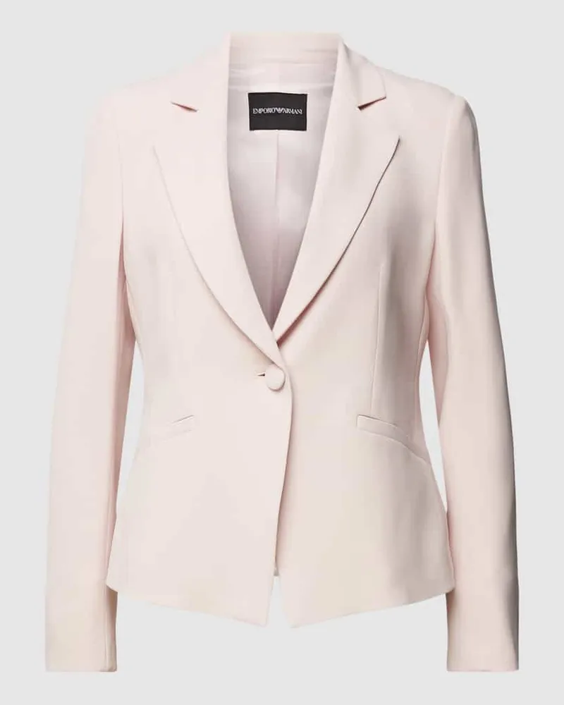 Emporio Armani Blazer mit Reverskragen Hellrosa