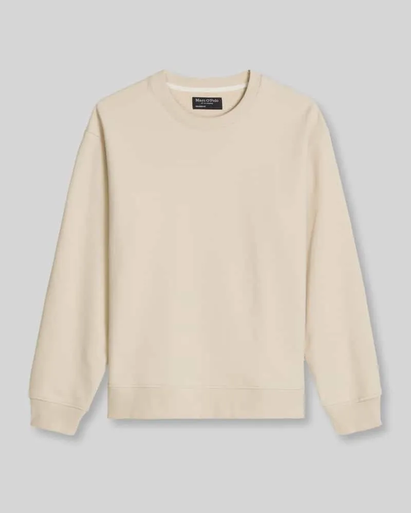 Marc O'Polo Relaxed Fit Sweatshirt aus reiner Baumwolle Sand