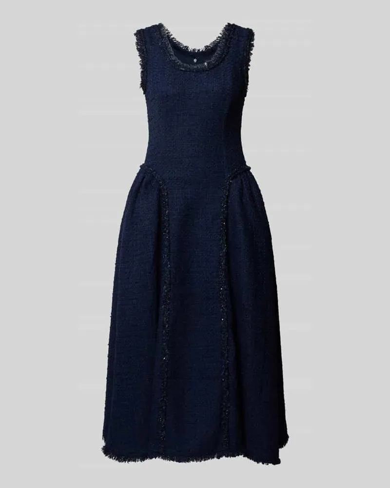 Self-Portrait Midikleid mit Woll-Anteil Bordeaux