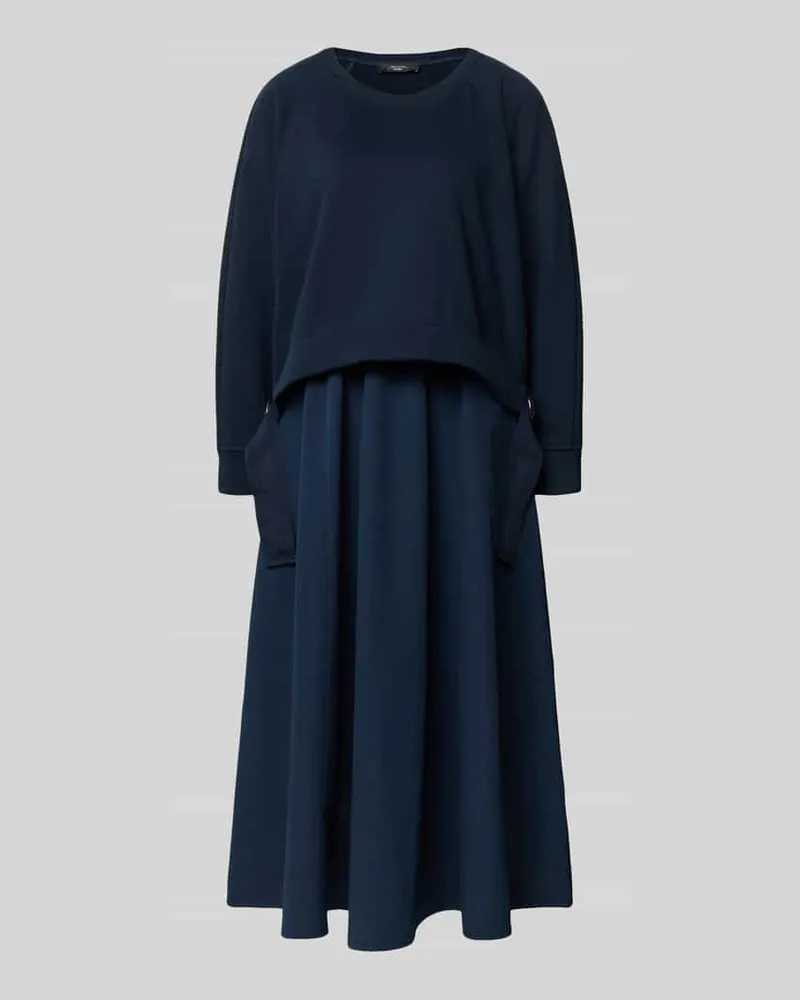 Max Mara Zweiteiliges Sweatshirt-Kleid aus Baumwoll-Mix Modell 'DESTINO Marine