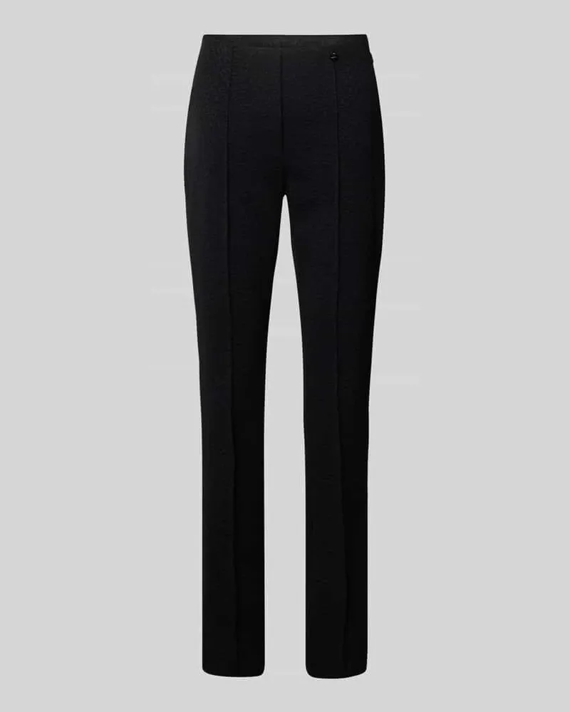 Marc Cain Stoffhose mit Label-Detail Black