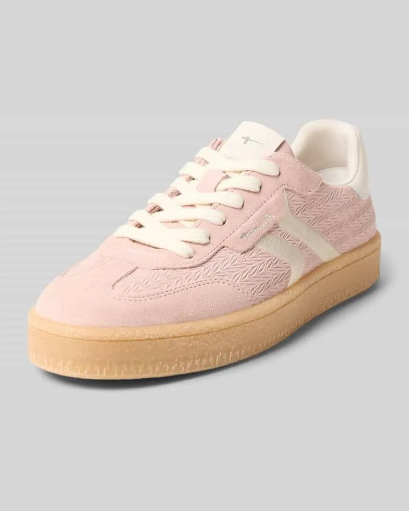 Tamaris Low Top Sneaker aus Rindsleder-Textile-Mix Hellrosa