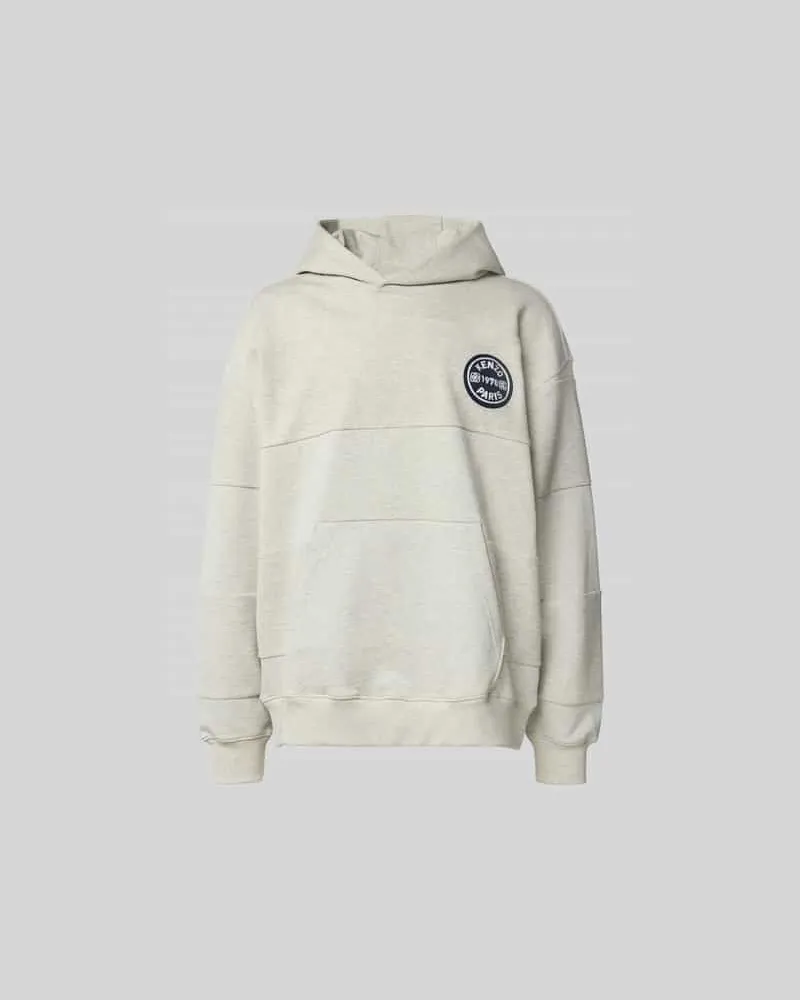 Kenzo Oversized Hoodie mit Logo-Patch Mittelgrau