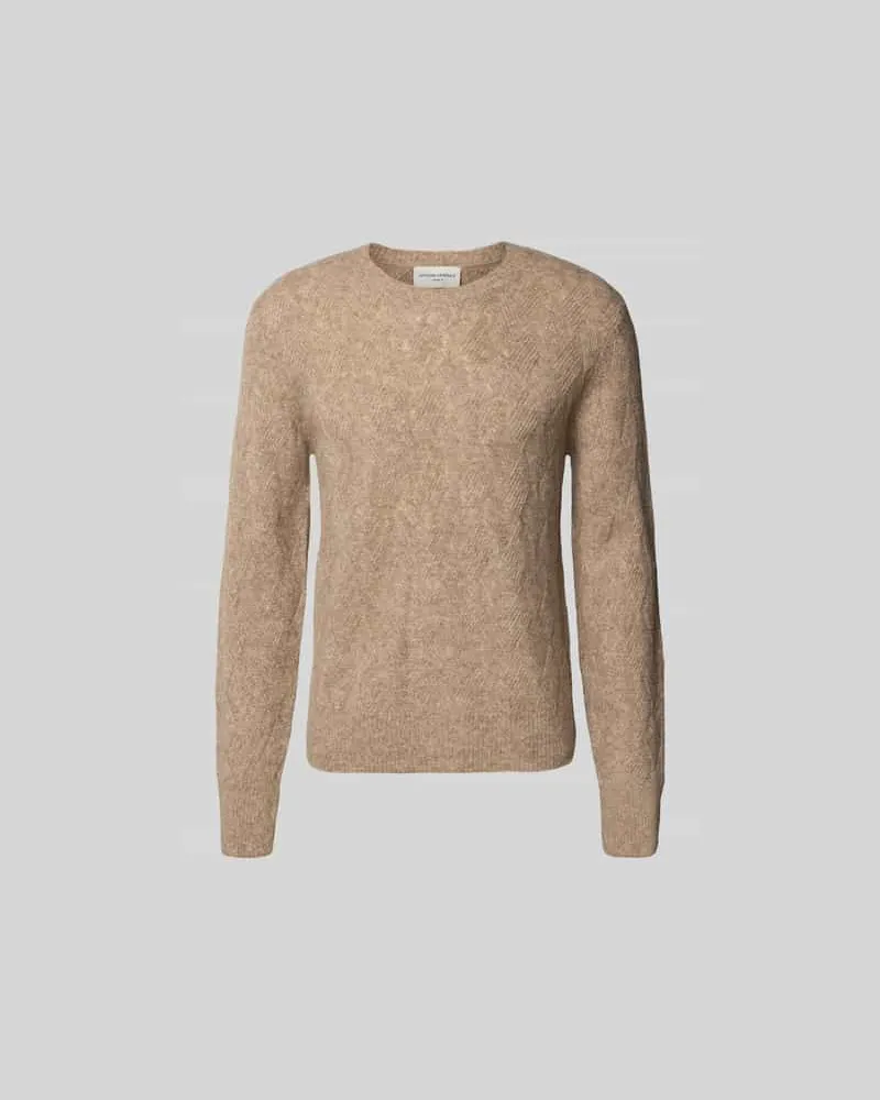 Officine Generale Pullover mit gerippten Abschlüssen Beige