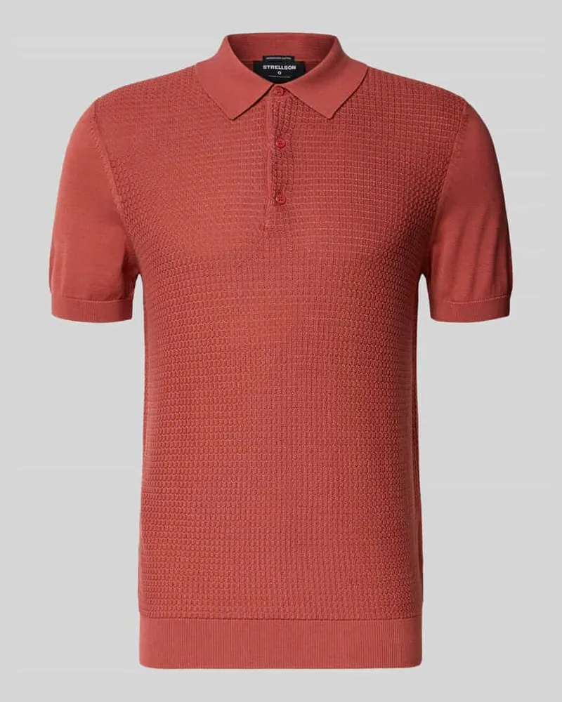 Strellson Regular Fit Poloshirt aus reiner Baumwolle Rostrot