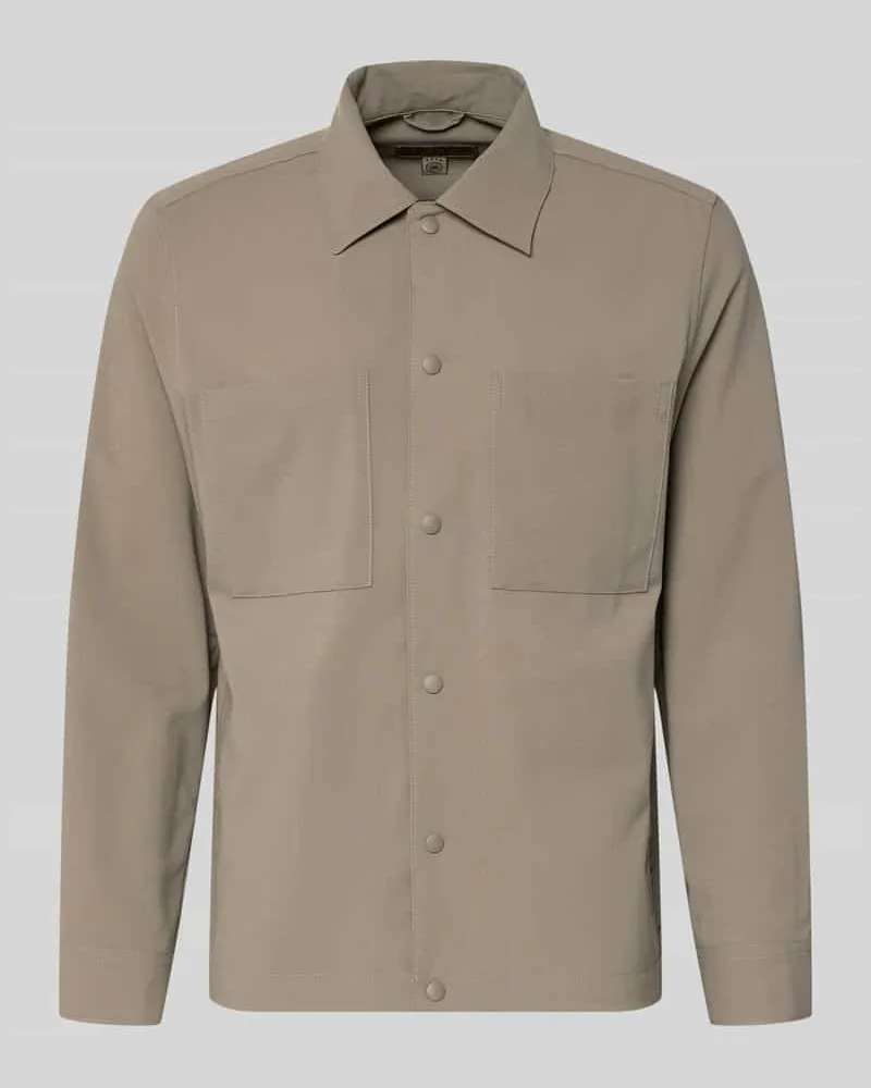 Marc O'Polo Regular Fit Overshirt mit Baumwoll-Anteil -  × DFB Travel Collection Taupe