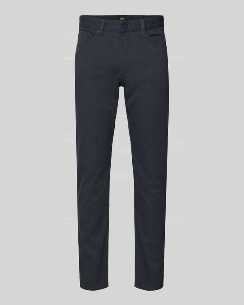 HUGO BOSS Slim Fit Stoffhose mit Baumwoll-Anteil Modell 'DELAWARE5 Marine