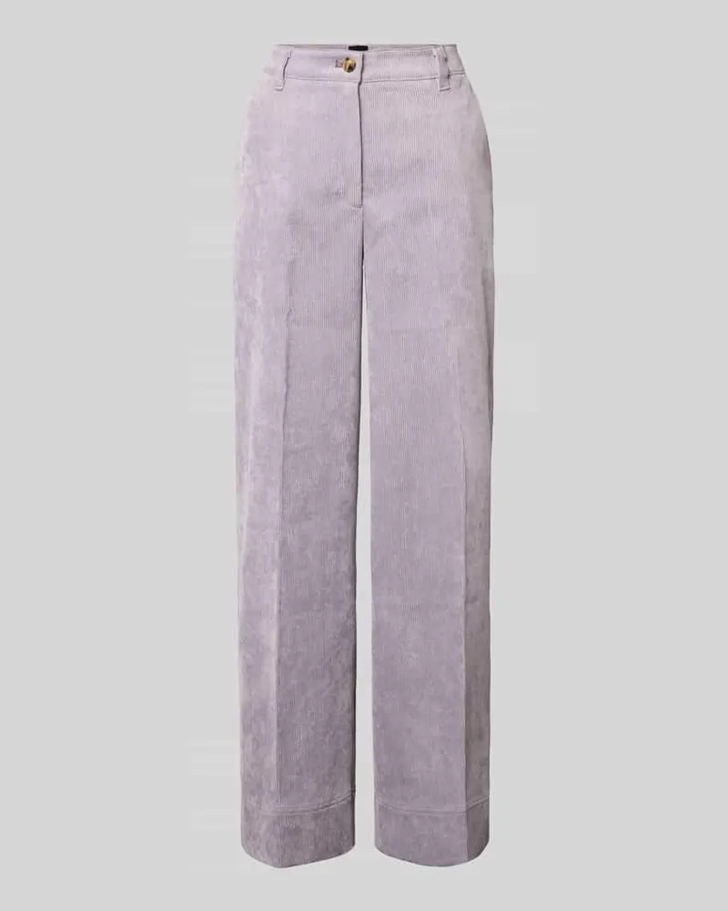 HUGO BOSS Wide Leg Cordhose mit Gürtelschlaufen Modell 'TACODI Flieder