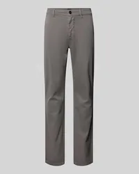 HUGO BOSS Slim Fit Chino mit seitlichen Eingrifftaschen Silber