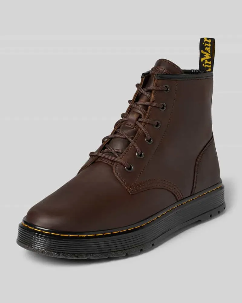 Dr.Martens Schnürstiefel aus echtem Leder Modell 'Brookline Mittelbraun