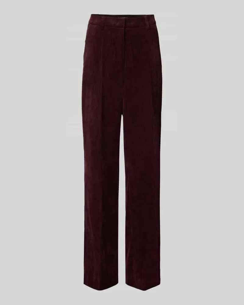 Cambio Regular Fit Cordhose mit angedeuteten Taschen Modell 'AMELIE Pflaume