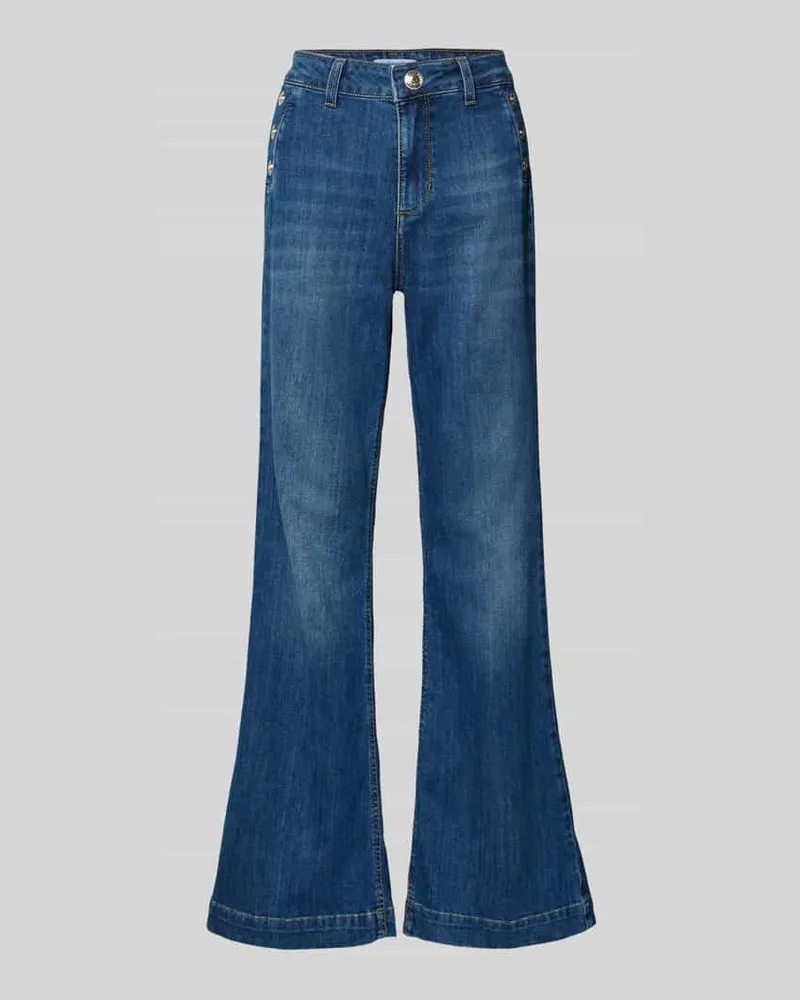 Liu Jo Flared Jeans mit Knöpfen Dunkelblau