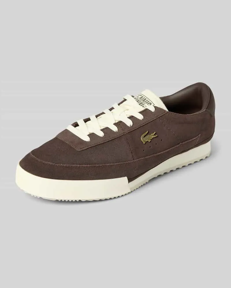 Lacoste Low Top Sneaker aus echtem Rindsleder Modell 'AURA Dunkelbraun