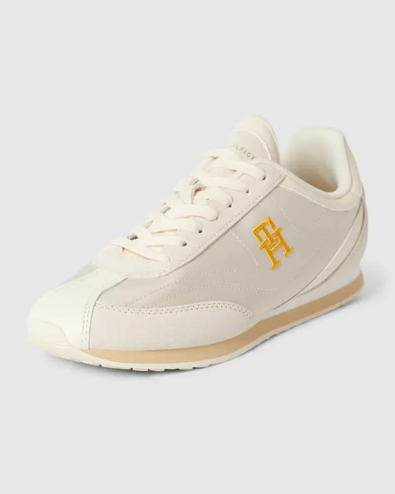 Tommy Hilfiger Sneaker aus Leder mit Label-Stitching Beige