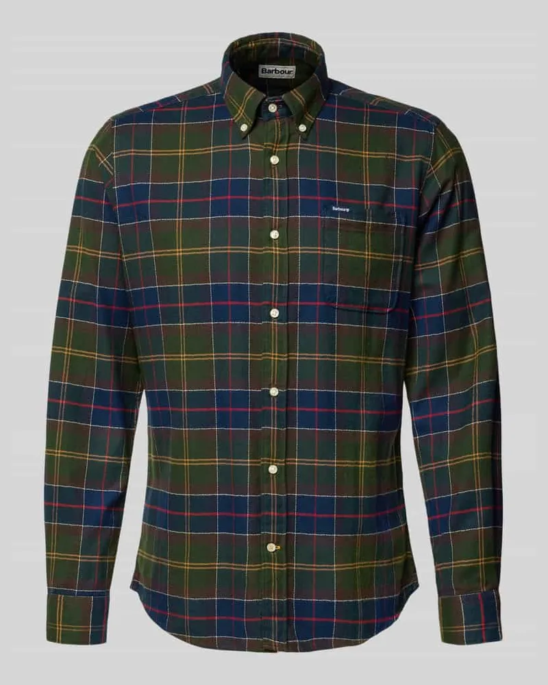 Barbour Slim Fit Freizeithemd aus reiner Baumwolle Modell 'KYELOCH Marine