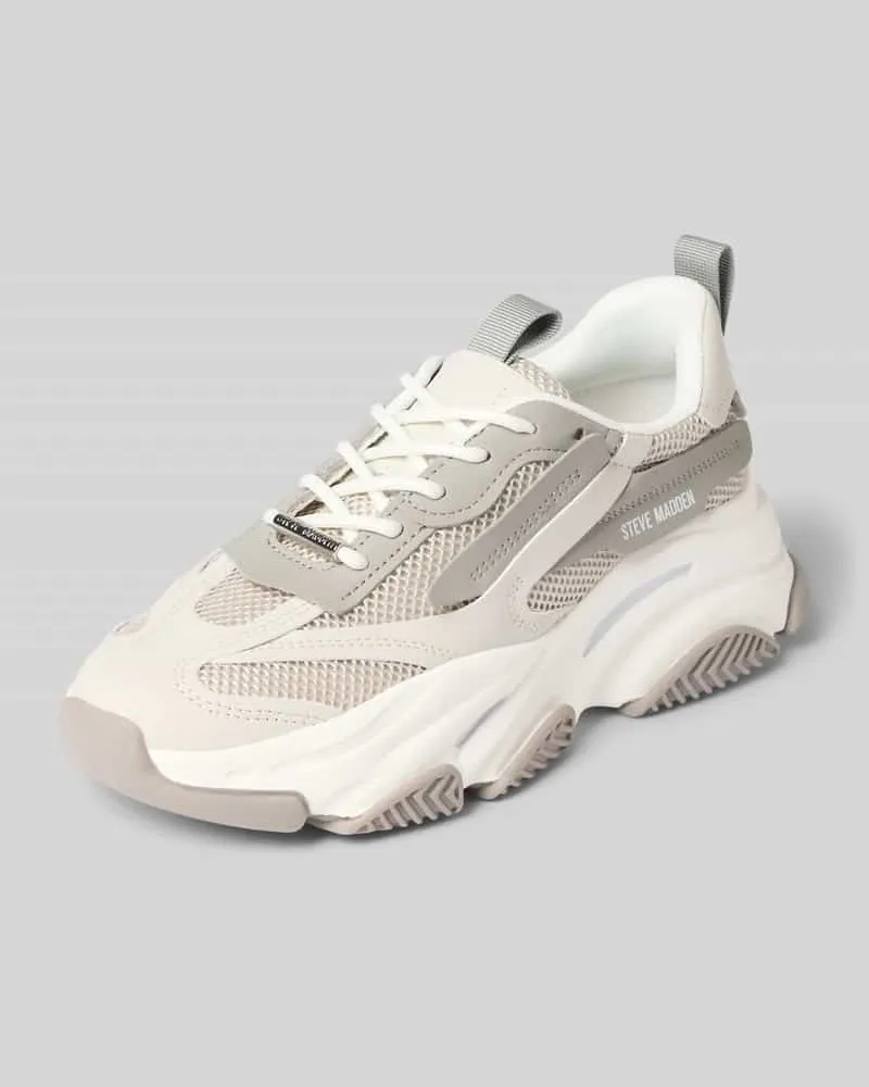 Steve Madden Sneaker mit Label-Details Modell 'Possession Mittelgrau