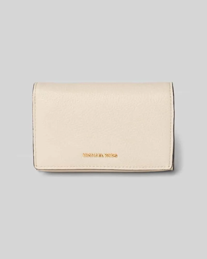 Michael Kors Portemonnaie mit Label-Applikation Modell 'BRYANT Ecru