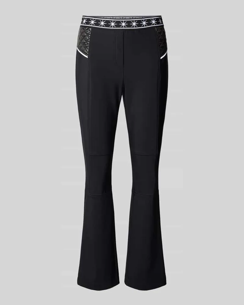 Marc Cain Flared Fit Stoffhose mit elastischem Bund Black
