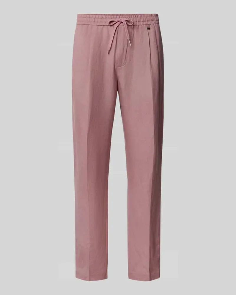 Antony Morato Regular Fit Hose aus Leinen-Viskose-Mix Modell 'NEIL Rostrot