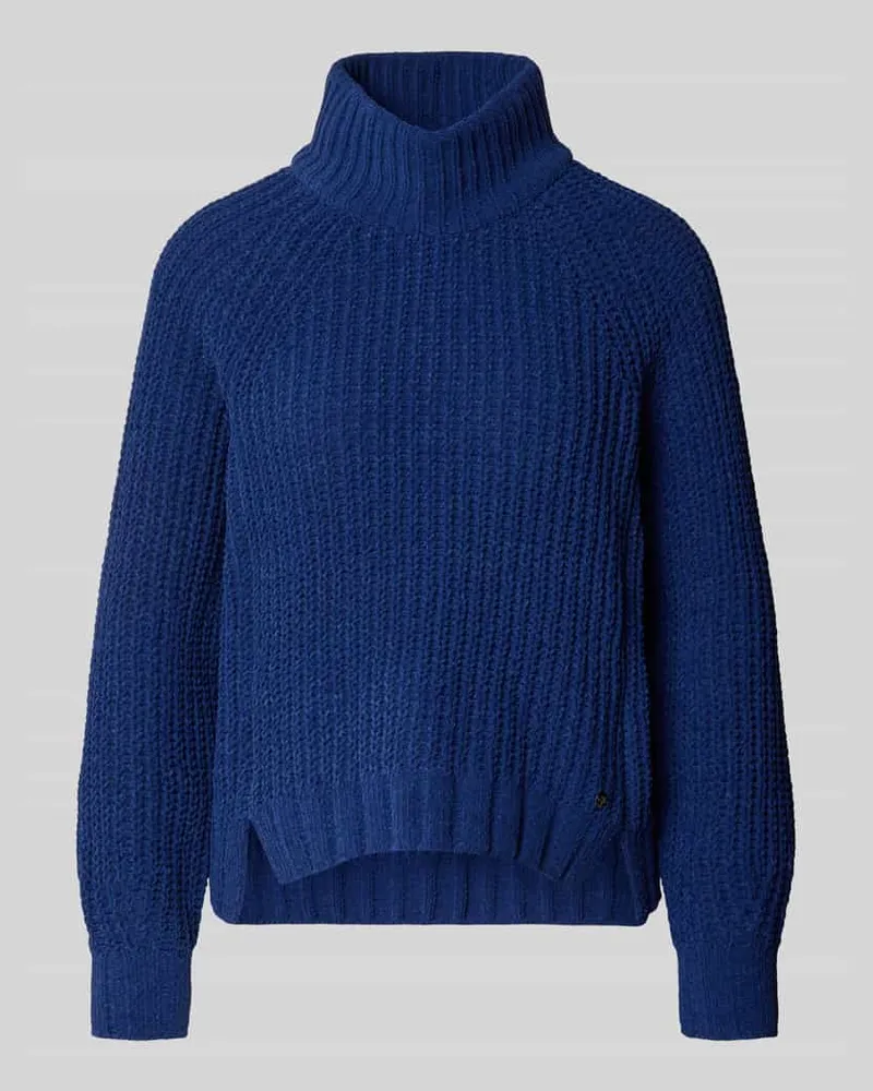 monari Regular Fit Strickpullover mit Stehkragen Dunkelblau