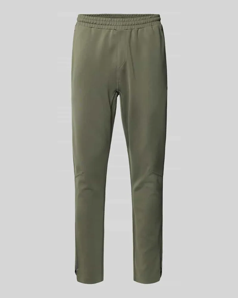 HUGO BOSS Regular Fit Sweatpants aus schnell trocknenden Material Modell 'HICON ACTIVE Oliv