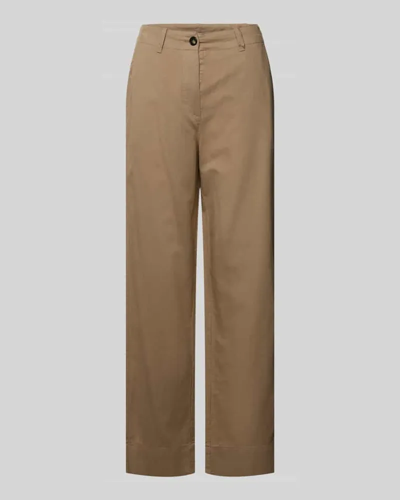Marc O'Polo Tapered Chino aus Baumwoll-Lyocell-Leinen-Mix Beige