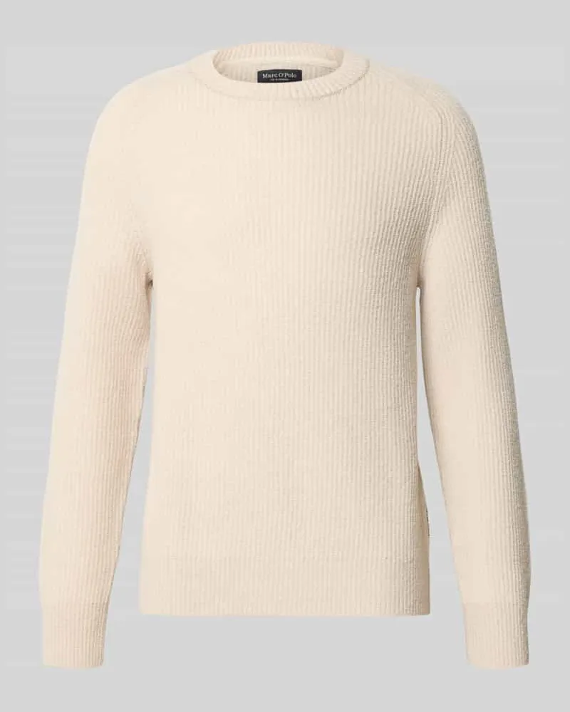 Marc O'Polo Regular Fit Pullover aus Schurwoll-Mix Beige