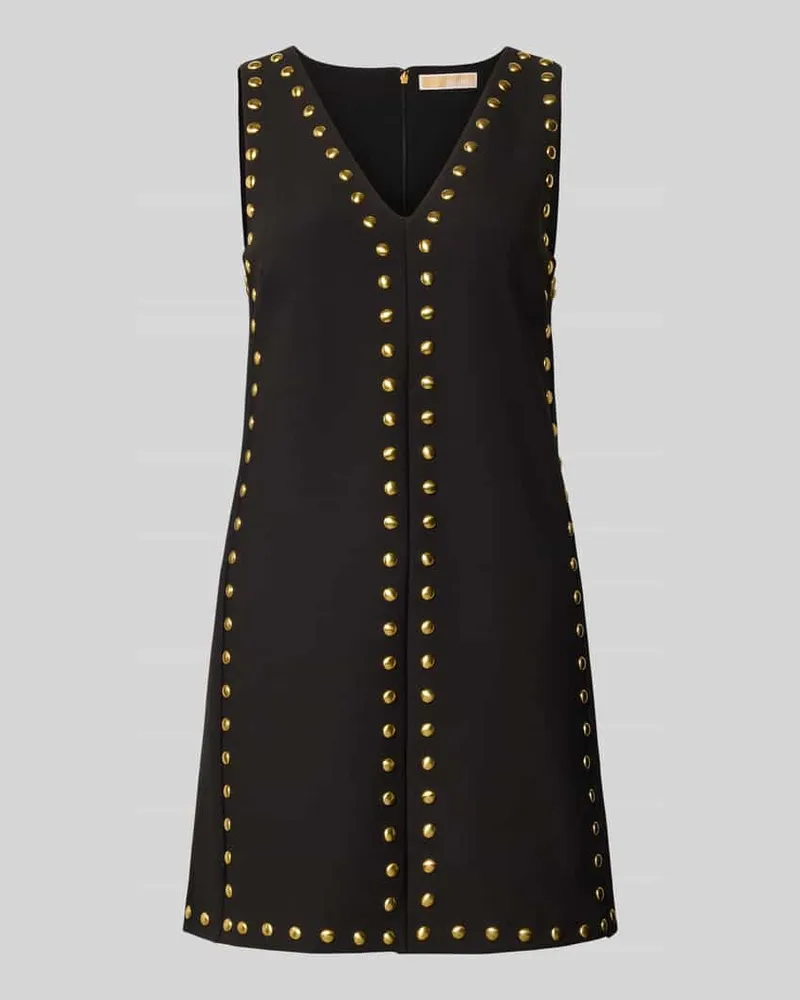 Michael Kors Regular Fit Minikleid mit Nietenbesatz Black