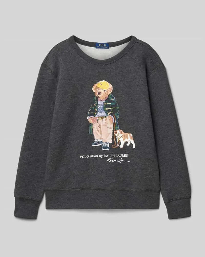 Ralph Lauren Regular Fit Sweatshirt mit Logo-Print Anthrazit