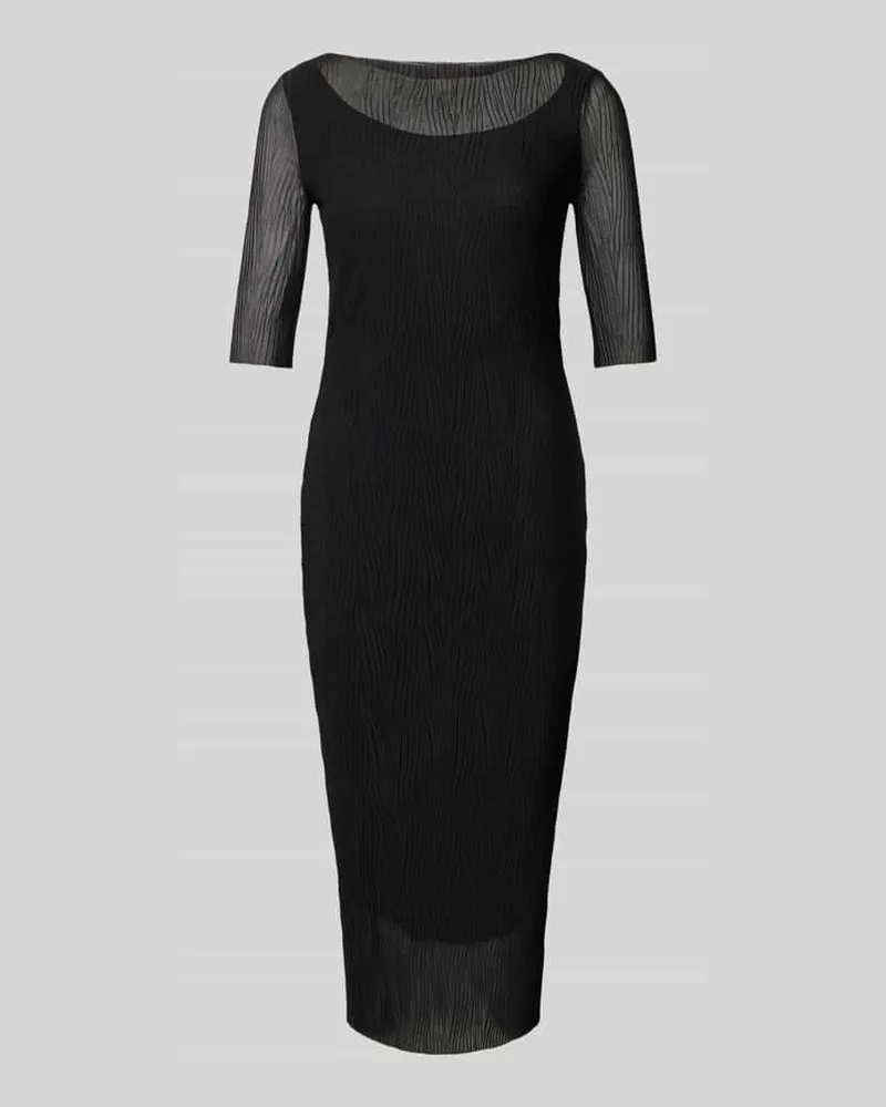 HUGO BOSS Midikleid mit 1/2-Ärmel Modell 'Evibini Black