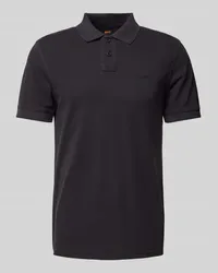 HUGO BOSS Slim Fit Poloshirt mit kurzer Knopfleiste Modell 'Prime Black