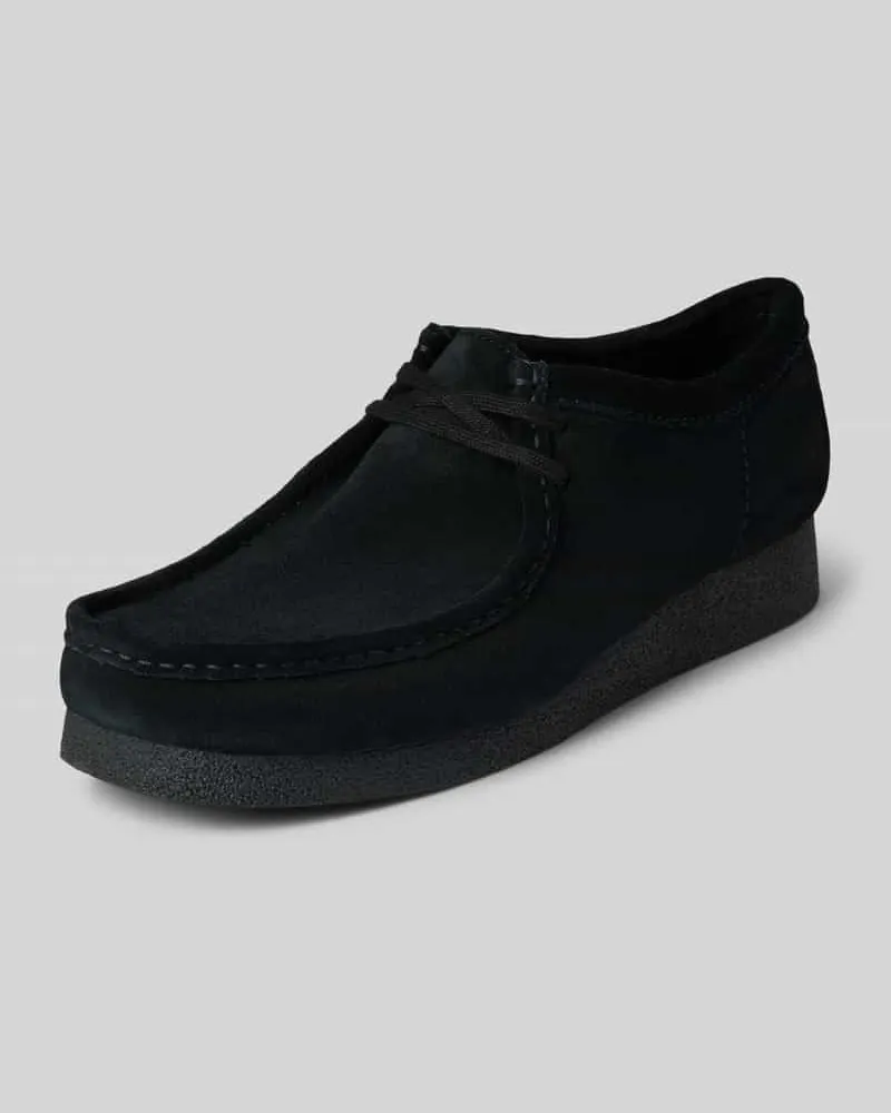 Clarks Schnürschuhe mit Gummisohle Modell 'Wallabee Evo Black