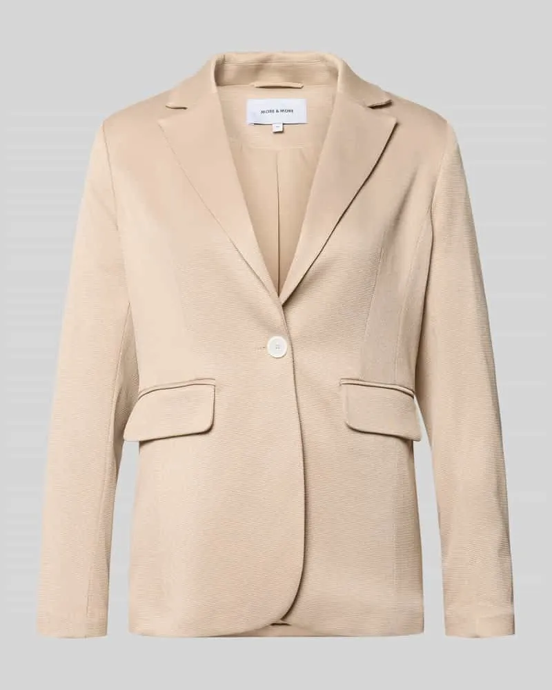 More & More Regular Fit Blazer mit Pattentaschen Beige