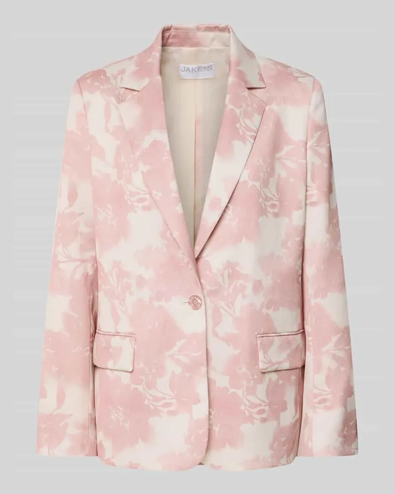JAKE*S Blazer mit Pattentaschen und Reverskragen Altrosa