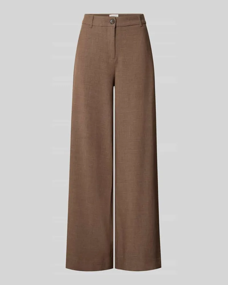 MOSS COPENHAGEN Wide Leg Hose mit Viskose-Anteil Modell 'Darina Taupe