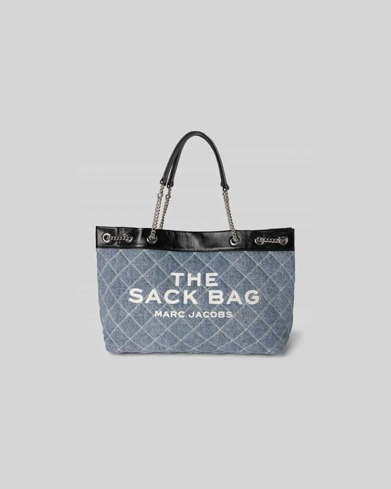 Marc Jacobs Shopper mit Logo-Print Jeansblau