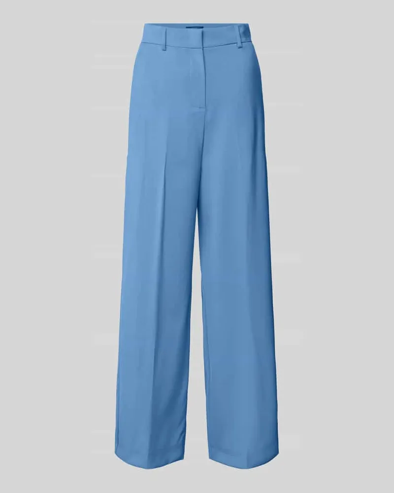 Max Mara Regular Fit Bundfaltenhose aus reiner Schurwolle Modell 'VISIVO Hellblau