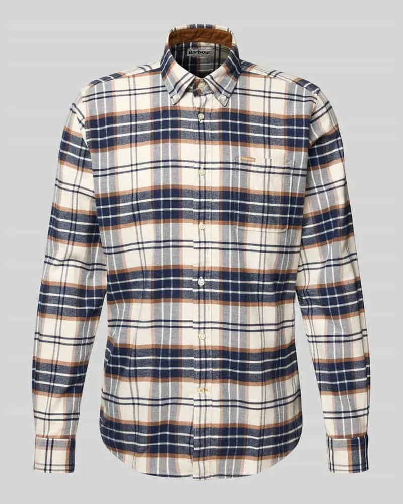Barbour Tailored Fit Freizeithemd aus reiner Baumwolle Ecru